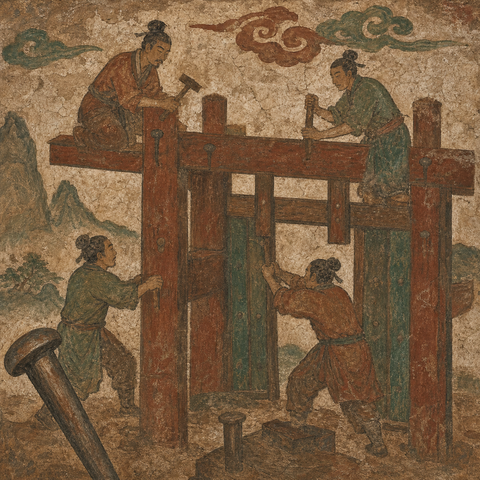 Ancient-style visual for the 丁 surname
