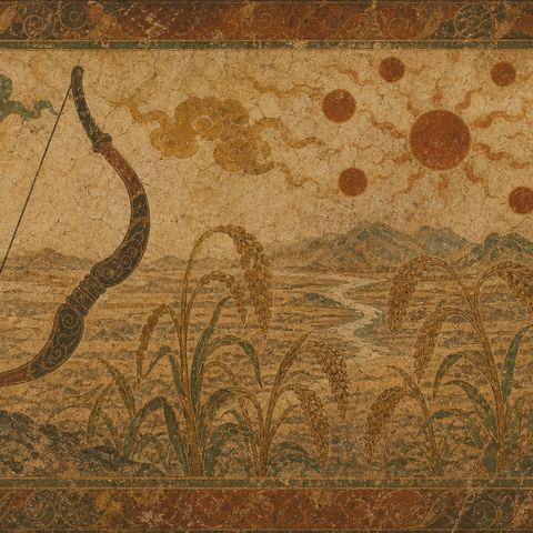 Ancient-style visual for the 后 surname