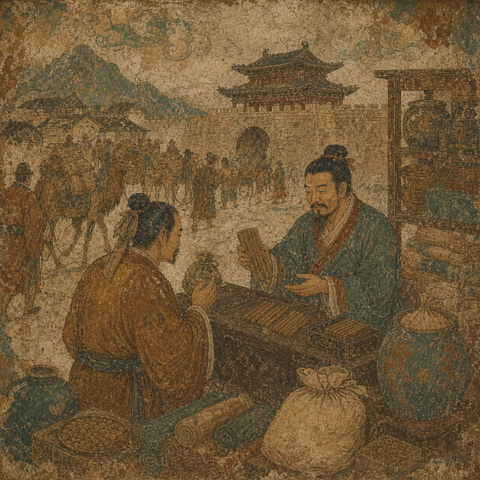 Ancient-style visual for the 贾 surname