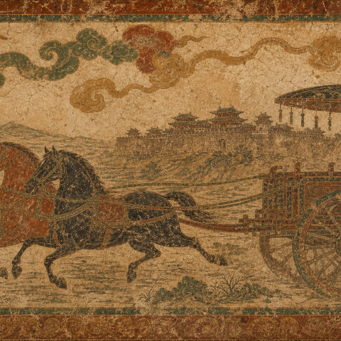 Ancient-style visual for the 赵 surname